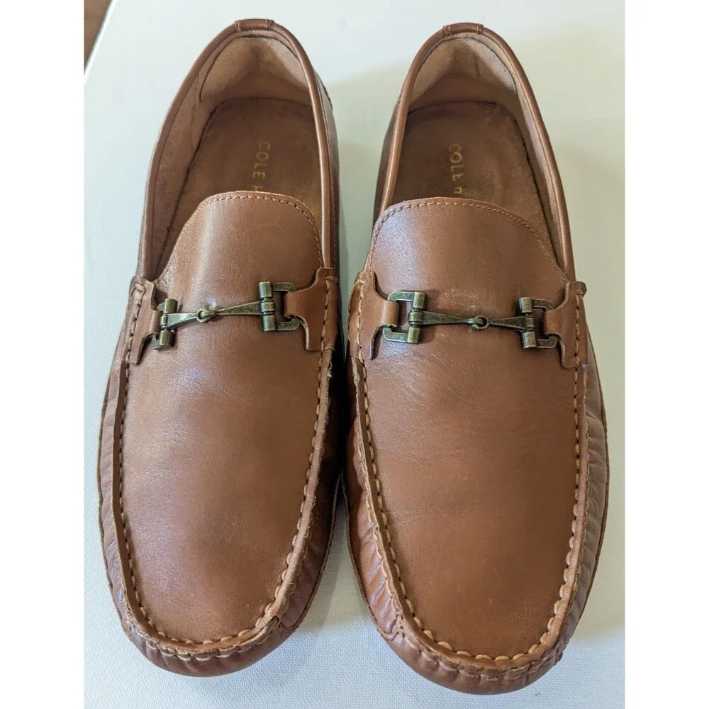 Cole Haan Wyatt Bit Driver Men's Loafers British Tan Leather Size 11.5